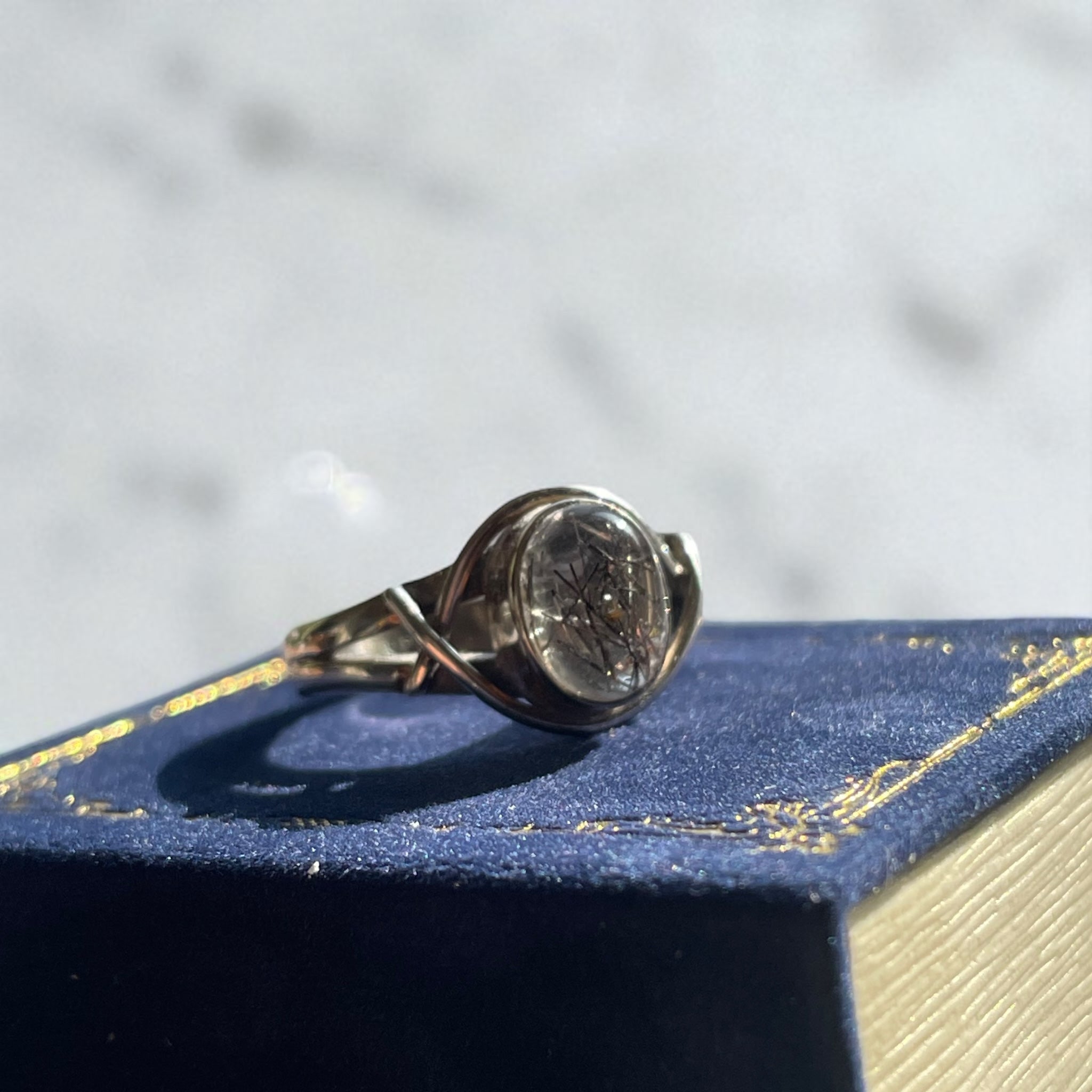 Anillo Turmalina negra en Cuarzo - Plata 925