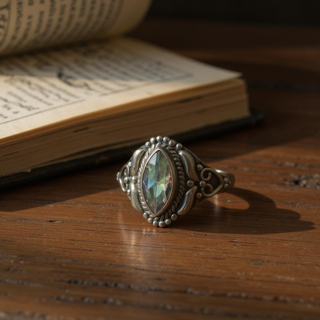 Anillo Lilith – Plata 925 & Topacio Místico - Joyas Velardi