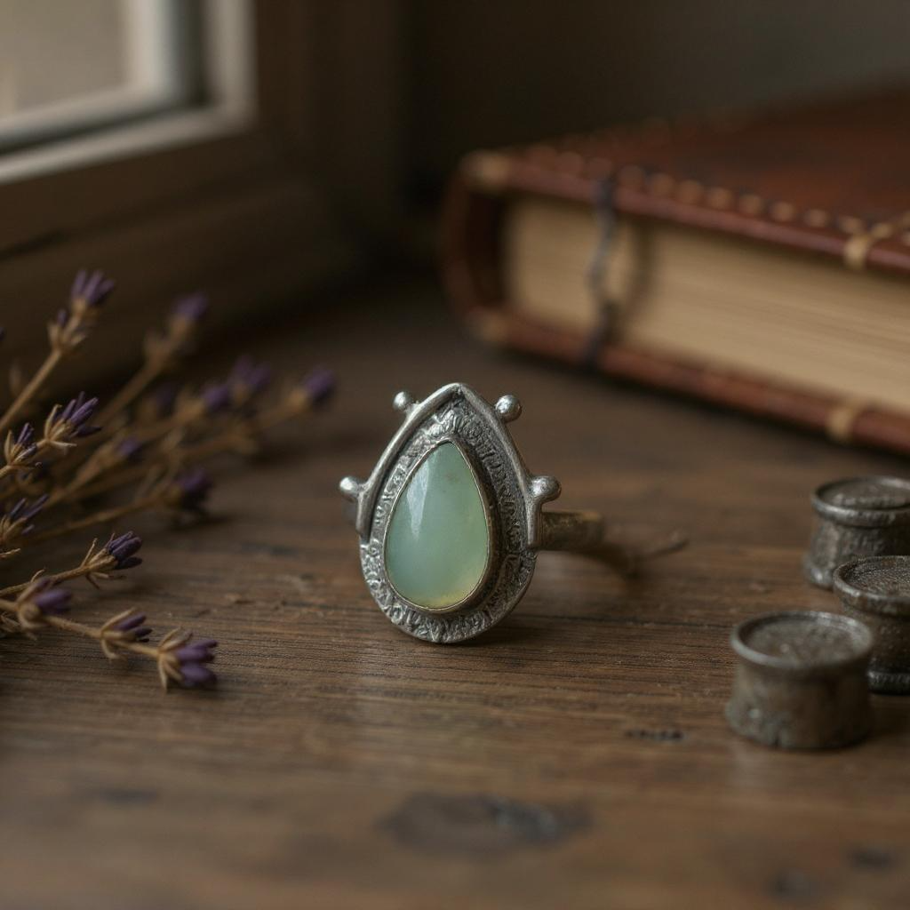 Anillo Sylvaë Variscita y Plata - Joyas Velardi