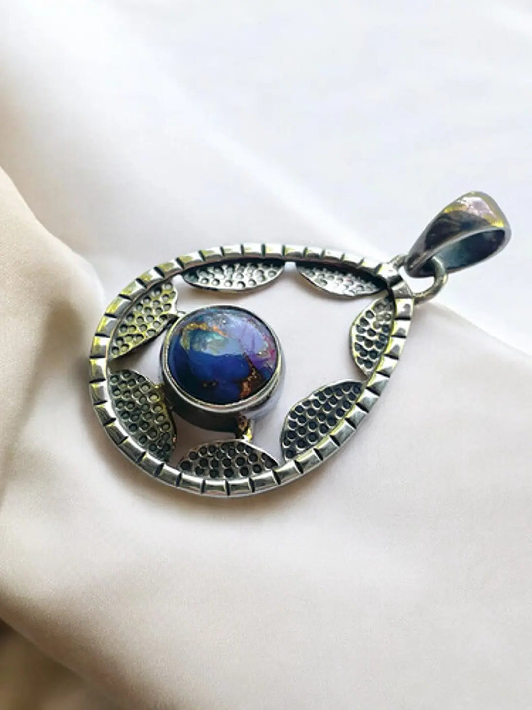 Colgante Turquesa Púrpura De Arizona Plata - Joyas Velardi