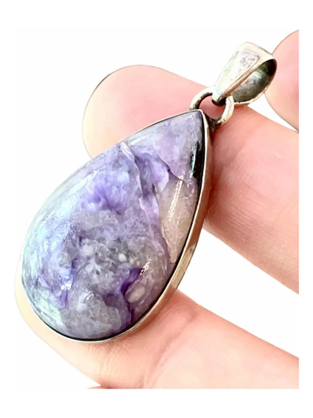 Colgante De Charoita De Siberia En Plata - Joyas Velardi