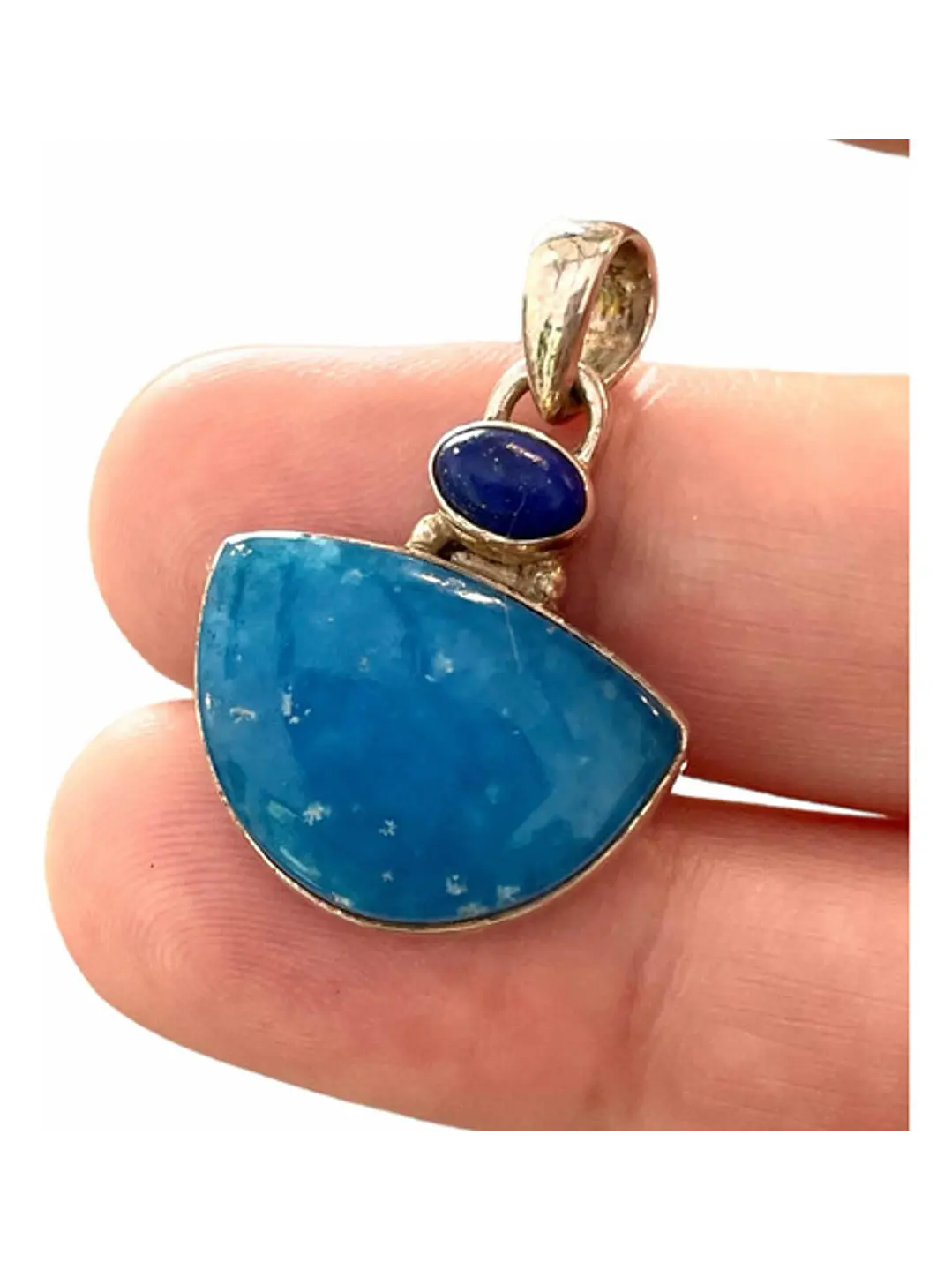 Colgante Dé Smithsonita Y Lapislázuli De Afganistán - Joyas Velardi