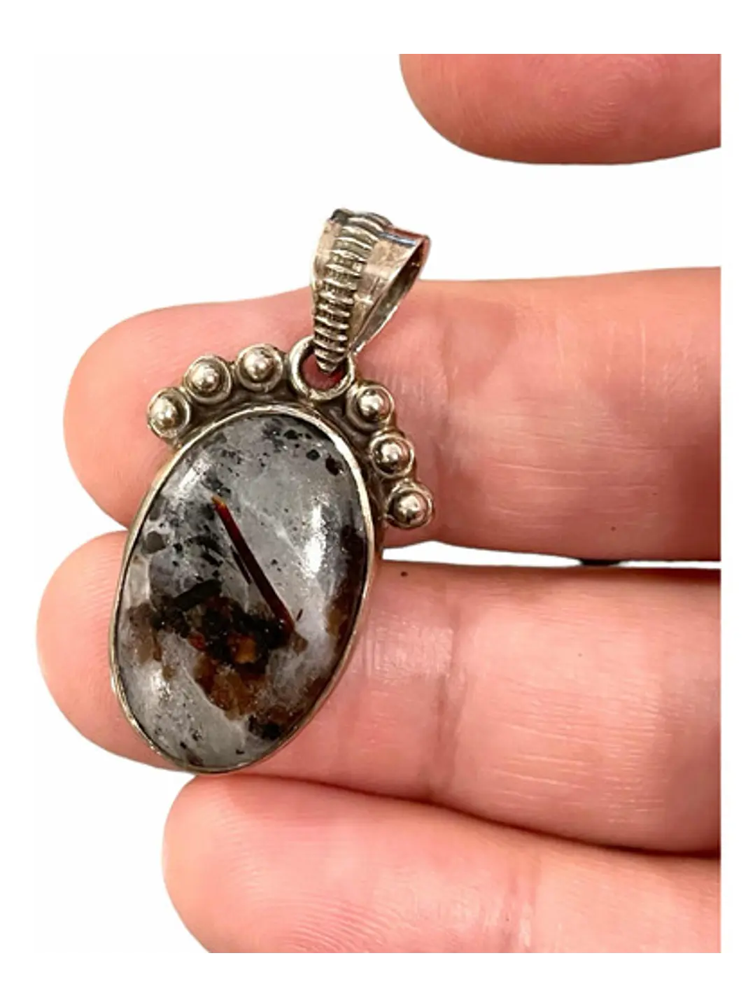 Colgante De Astrofilita De Rusia En Plata - Joyas Velardi