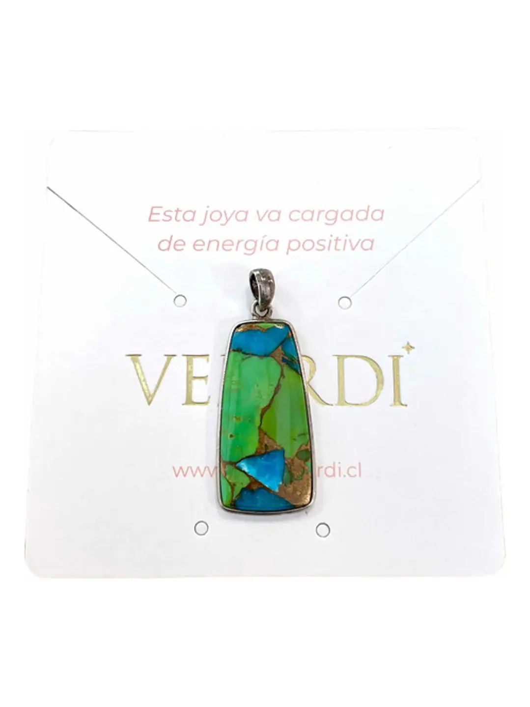 Colgante Turquesa Azul En Turquesa Verde De Arizona - Joyas Velardi