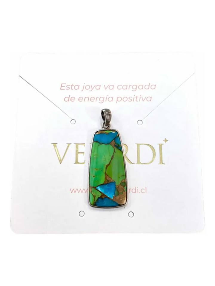 Colgante Turquesa Azul En Turquesa Verde De Arizona - Joyas Velardi