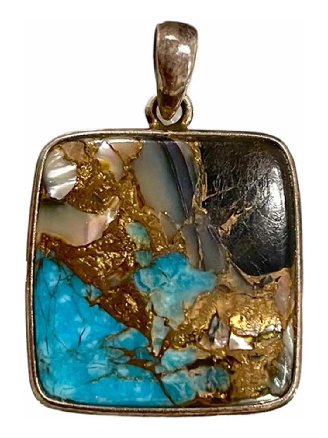 Colgante Turquesa azul de Arizona Plata 925 - Joyas Velardi