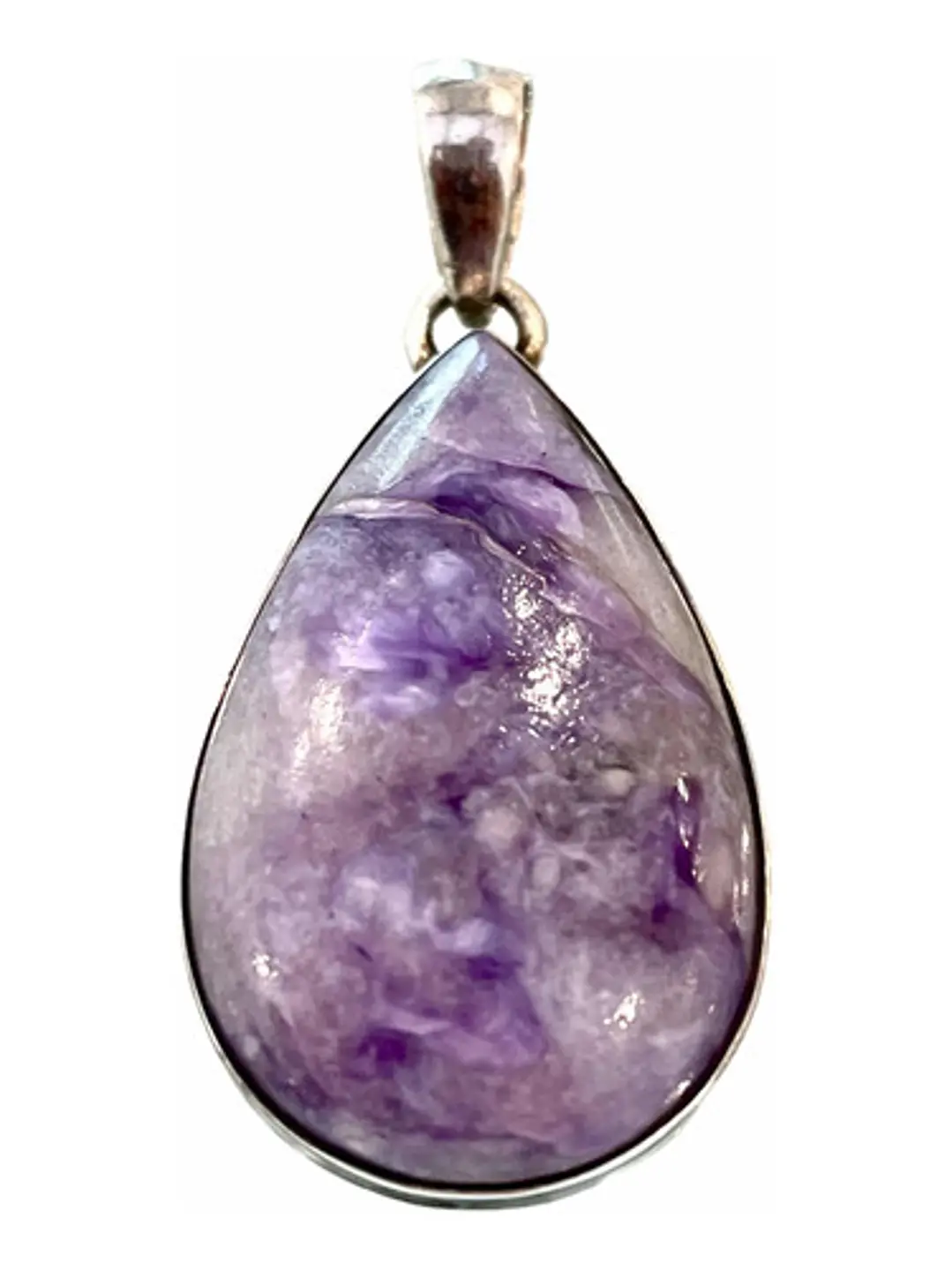 Colgante De Charoita De Siberia En Plata - Joyas Velardi