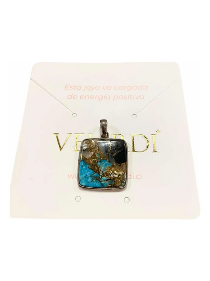 Colgante Turquesa azul de Arizona Plata 925 - Joyas Velardi