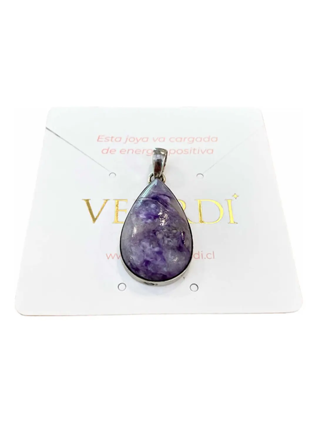 Colgante De Charoita De Siberia En Plata - Joyas Velardi