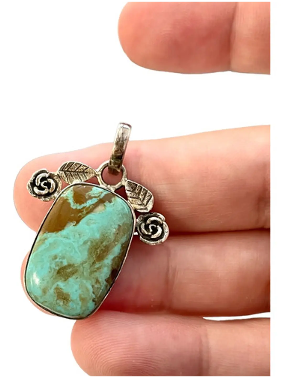 Colgante Turquesa Nevada Azteca Plata 925 - Joyas Velardi