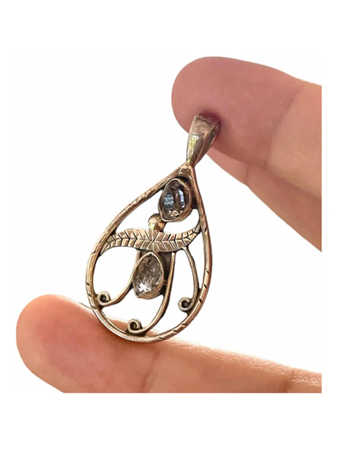 Colgante Con Diamante Herkimer En Plata 925 - Joyas Velardi