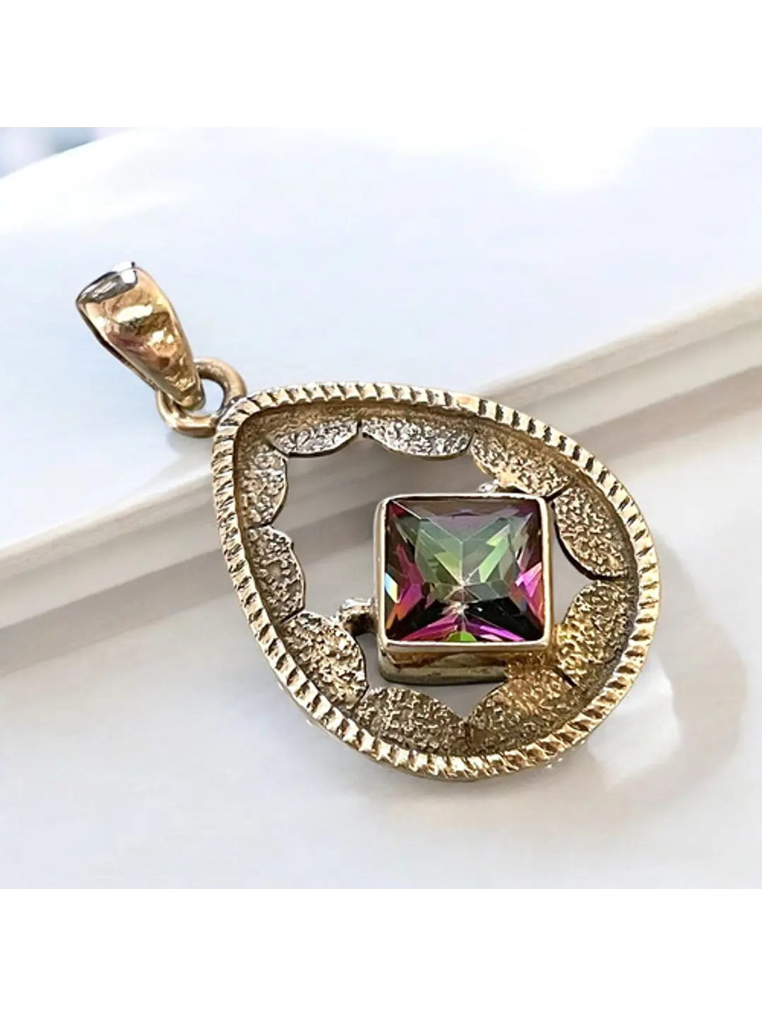 Colgante De Topacio Místico En Plata - Joyas Velardi