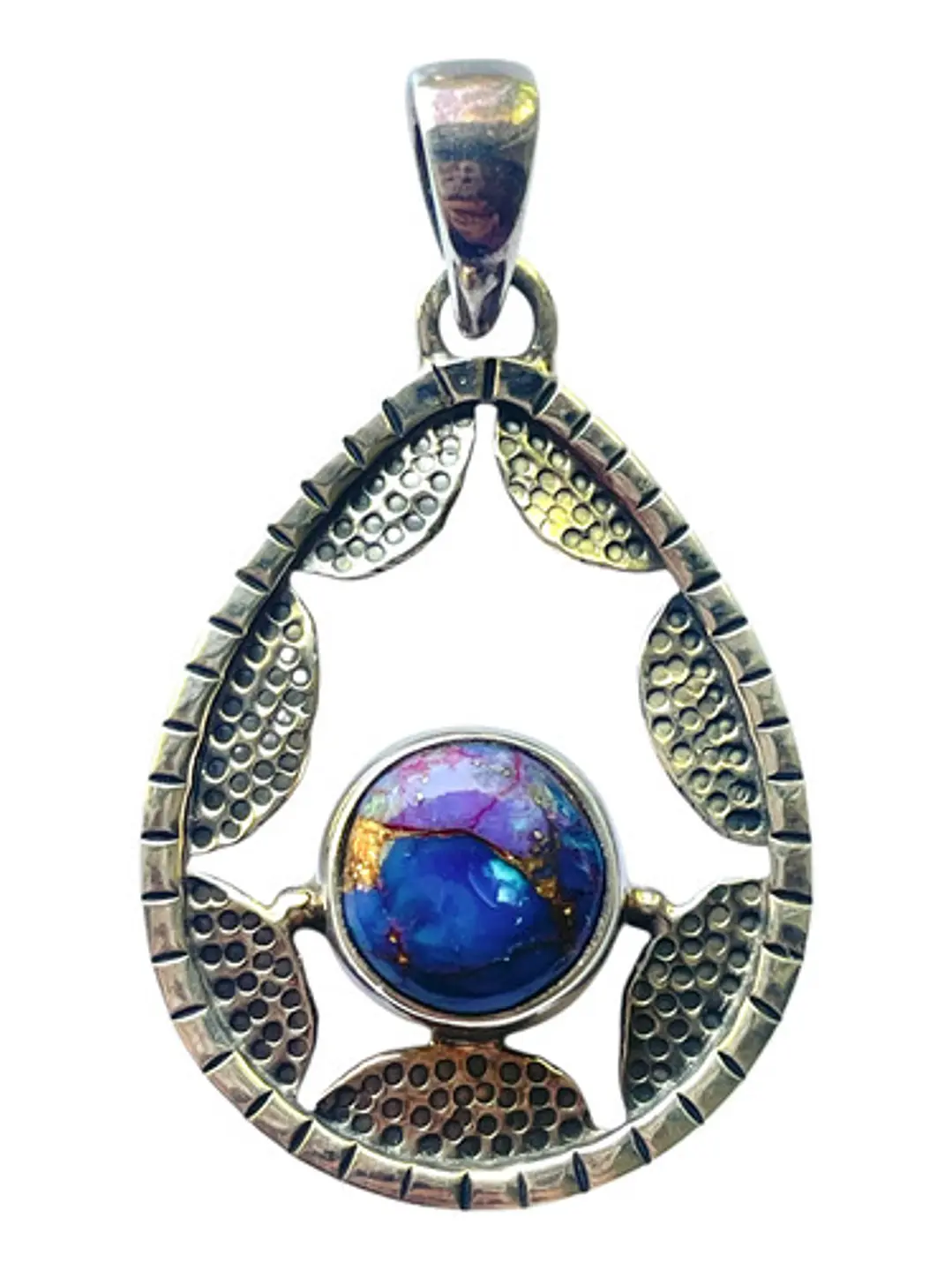 Colgante Turquesa Púrpura De Arizona Plata - Joyas Velardi