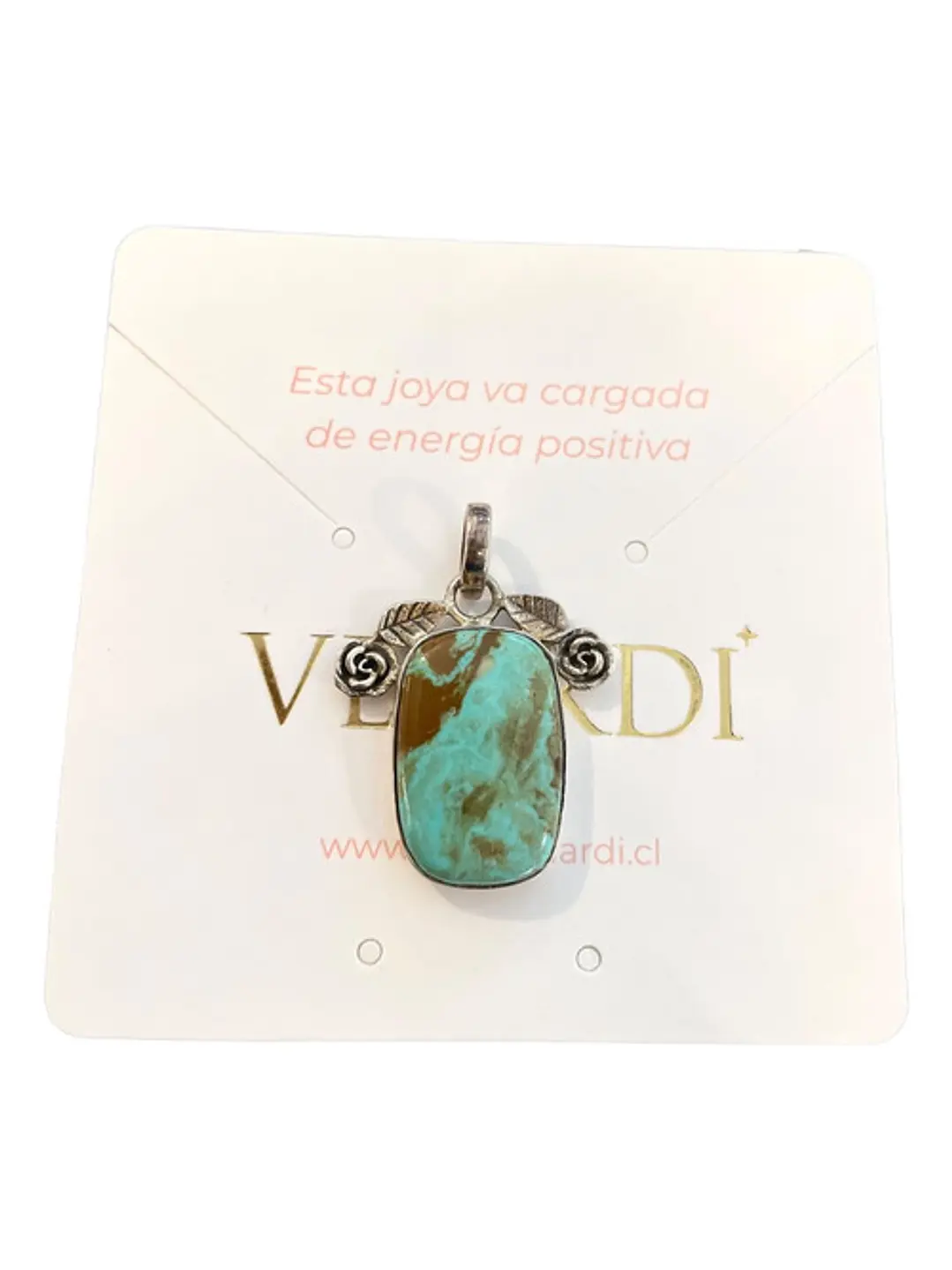 Colgante Turquesa Nevada Azteca Plata 925 - Joyas Velardi