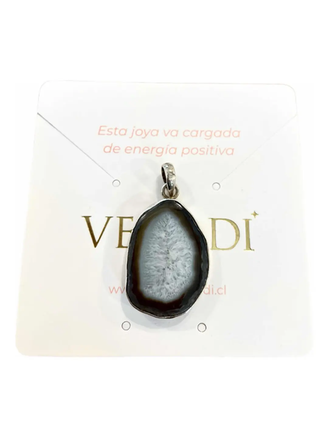 Colgante De Drusa De Botswana En Plata 925 - Joyas Velardi