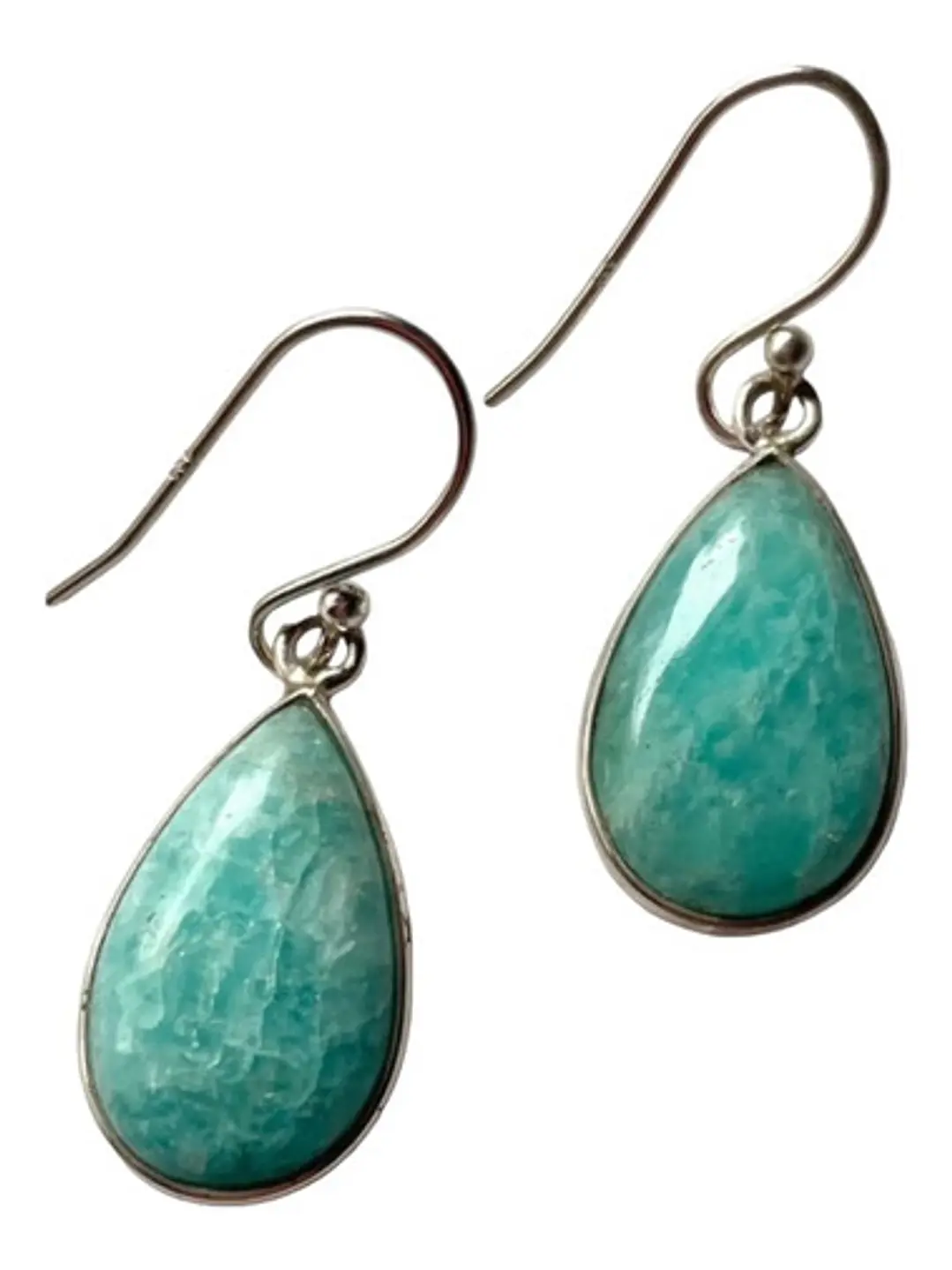 Aros De Amazonita Paraiba En Plata - Chiara Exclusive - Joyas Velardi