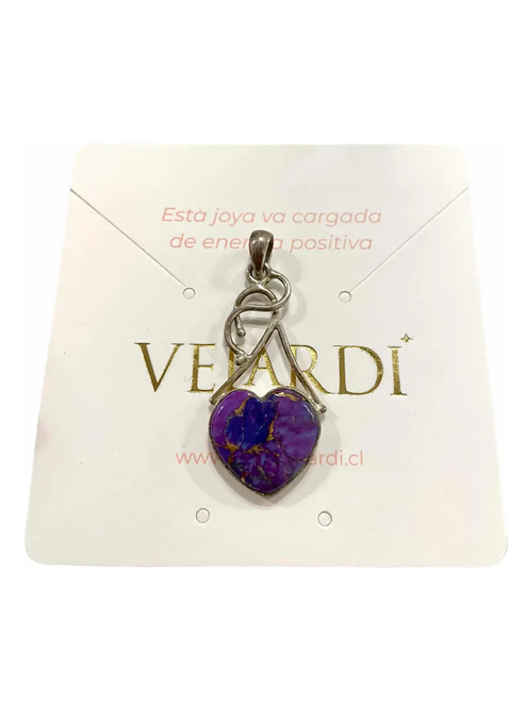 Colgante De Turquesa Púrpura De Arizona En Plata - Joyas Velardi