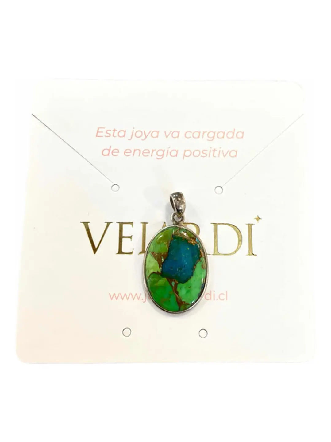 Colgante De Turquesa Verde En Turquesa Azul Mojave - Joyas Velardi