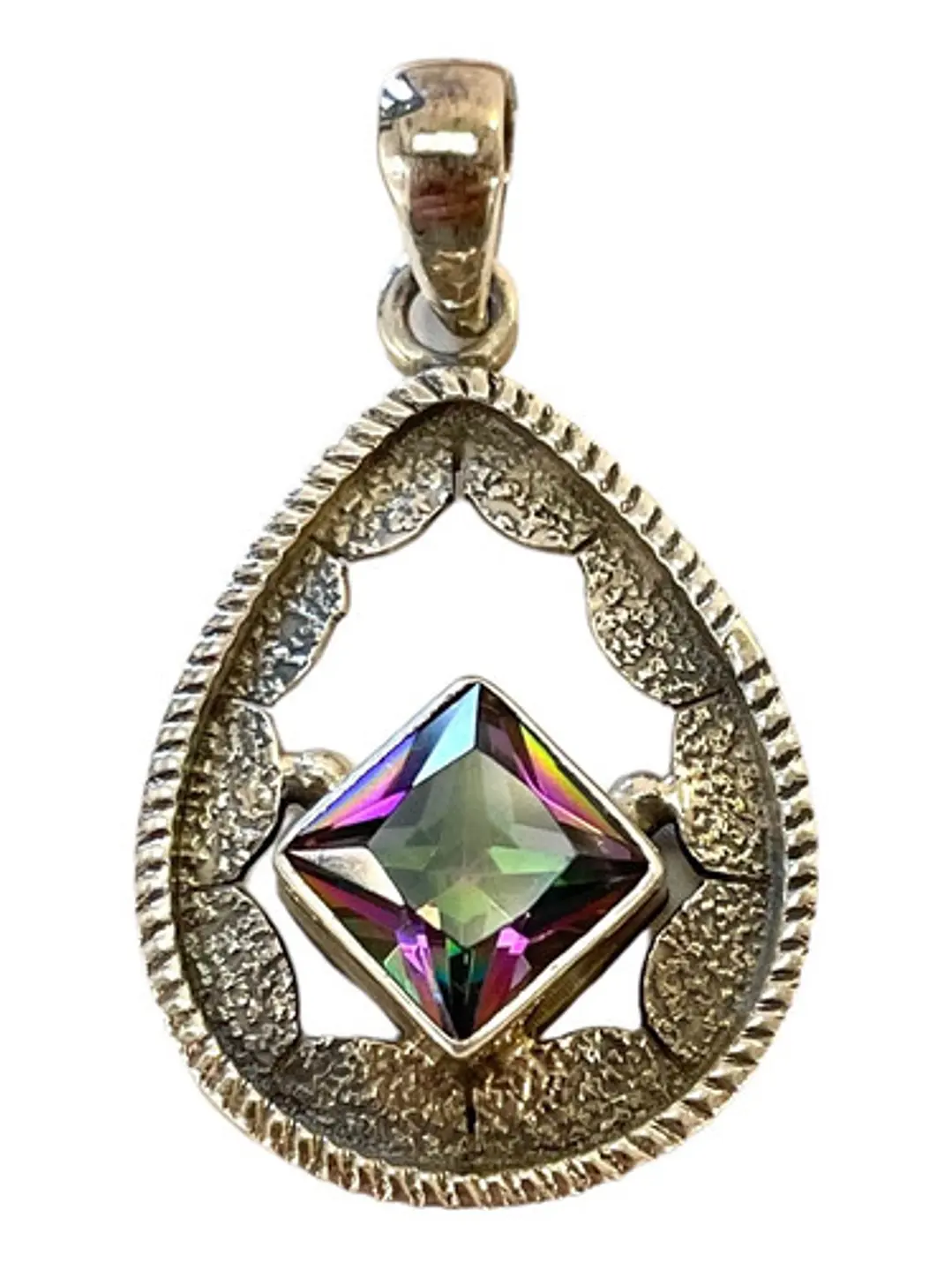 Colgante De Topacio Místico En Plata - Joyas Velardi