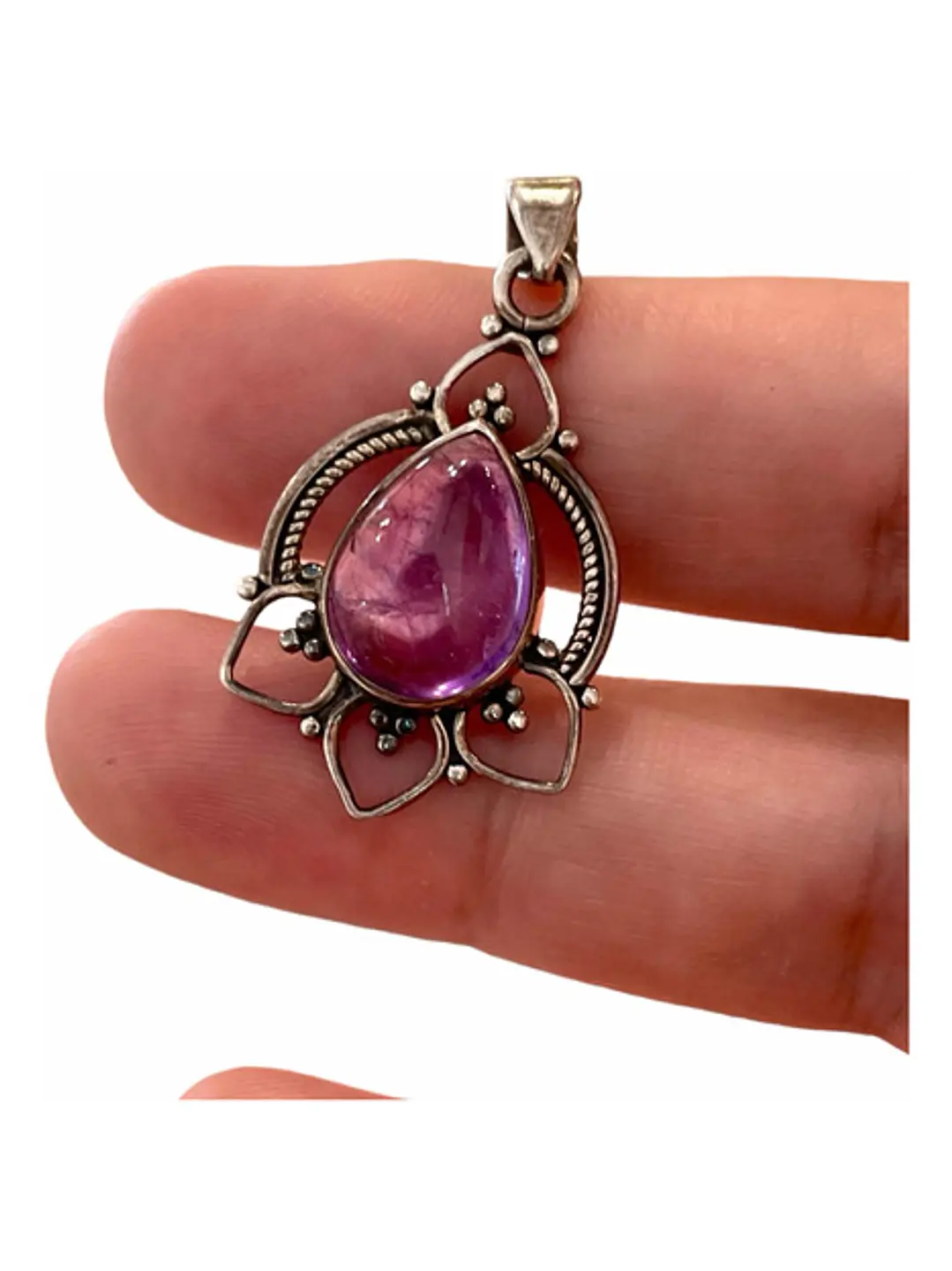Colgante Amatista De África En Plata - Joyas Velardi