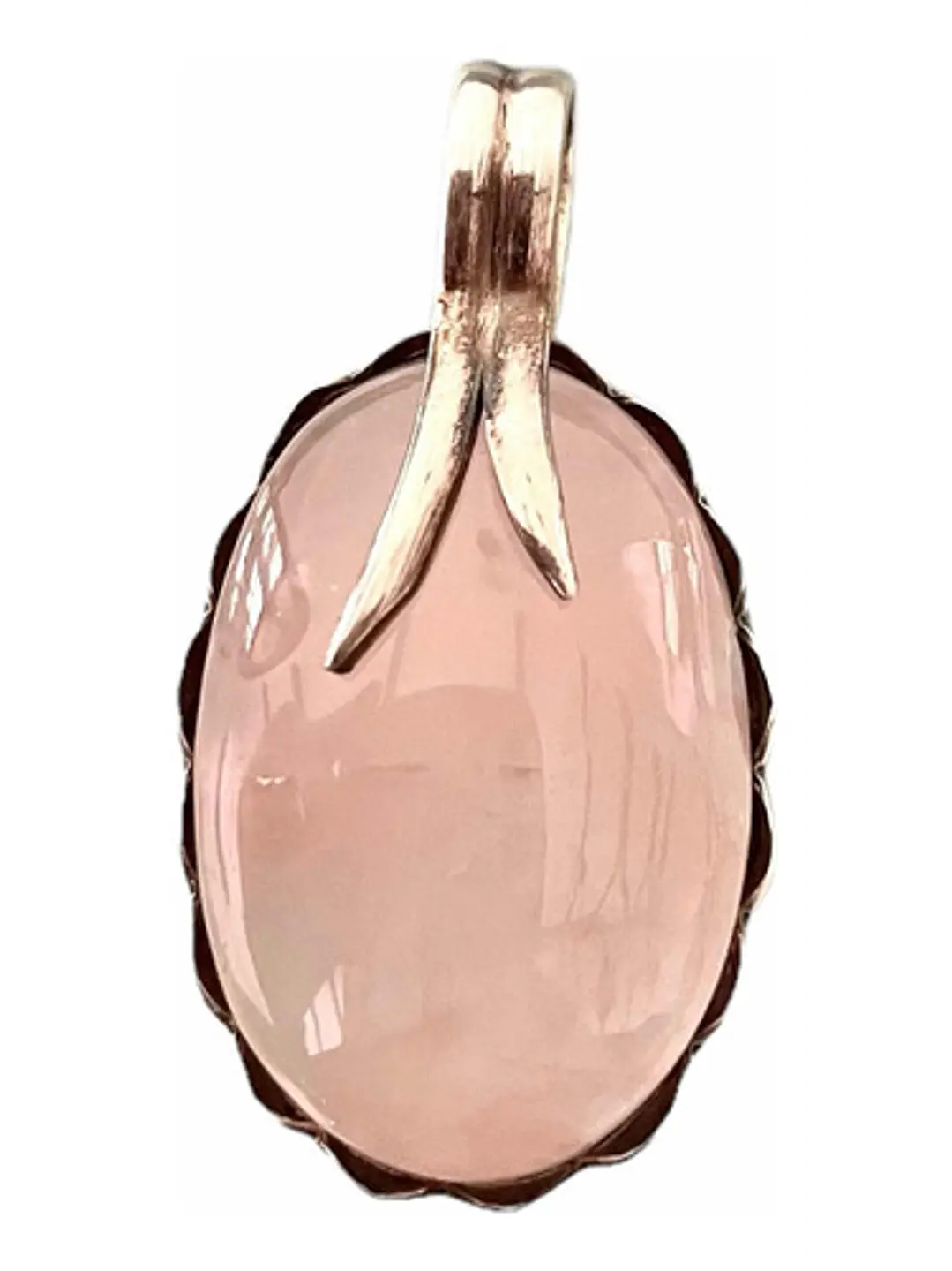 Colgante Cuarzo Rosa De Madagascar En Plata - Joyas Velardi