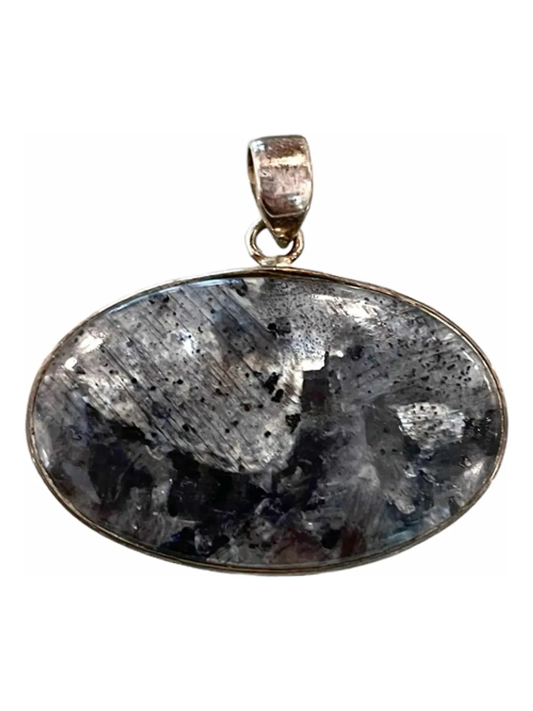 Colgante De Larvikita En Plata 925 - Joyas Velardi