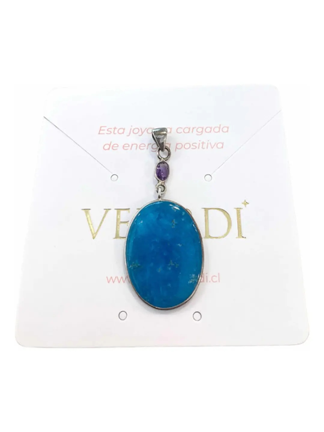 Colgante De Smithsonita Con Amatista De África Plata - Joyas Velardi