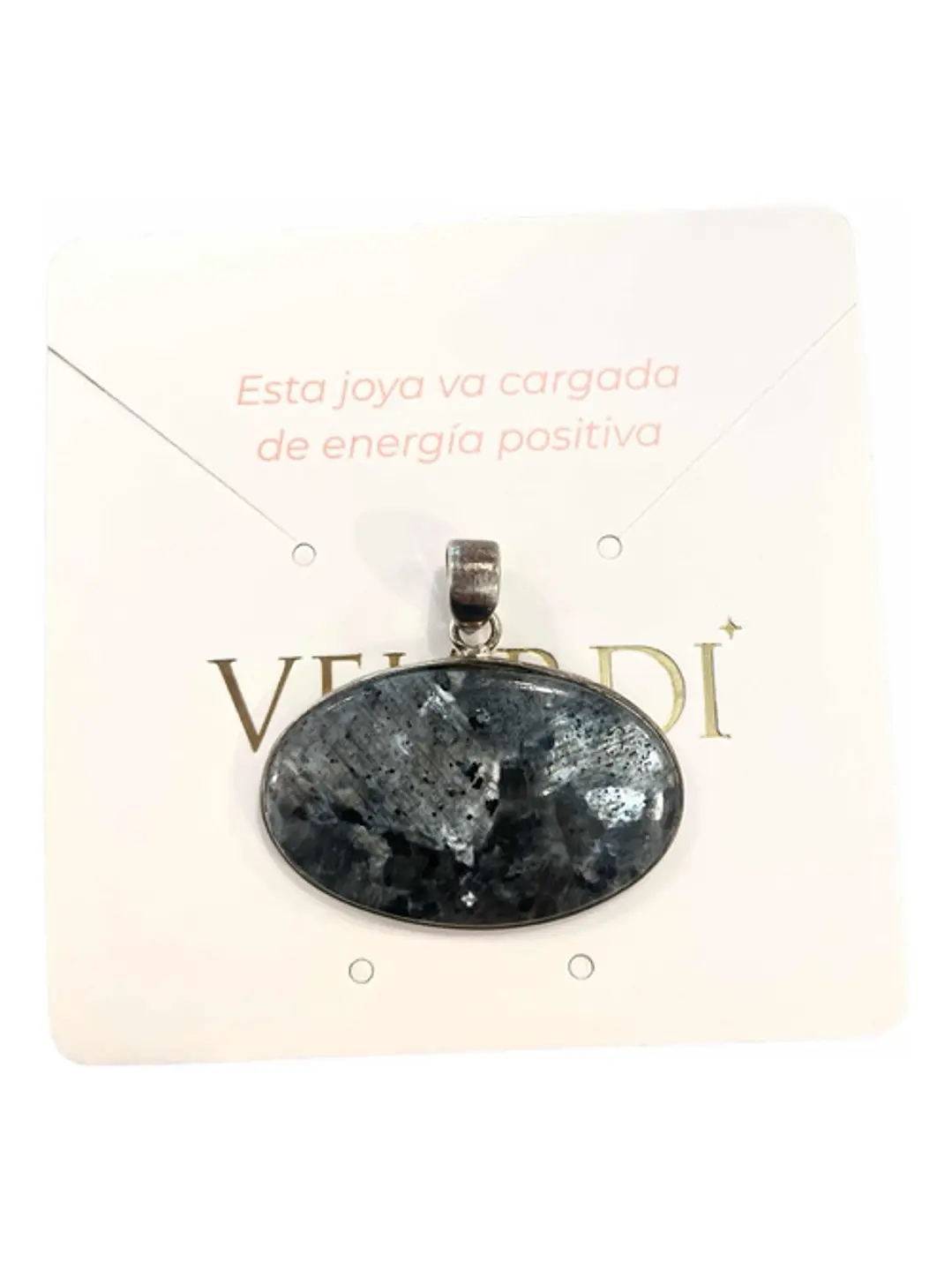 Colgante De Larvikita En Plata 925 - Joyas Velardi