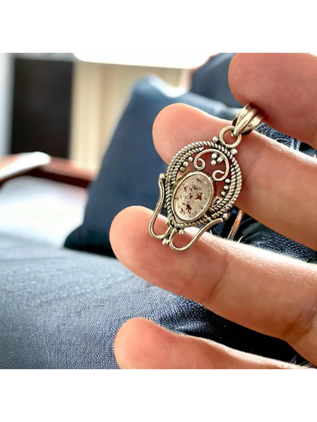 Colgante De Lepidocrocita En Cuarzo En Plata - Joyas Velardi