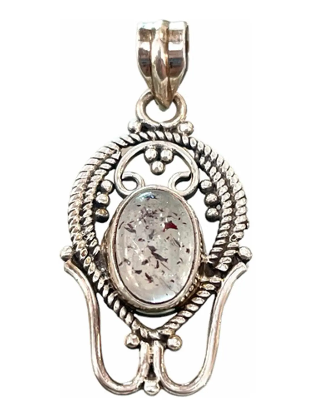 Colgante De Lepidocrocita En Cuarzo En Plata - Joyas Velardi