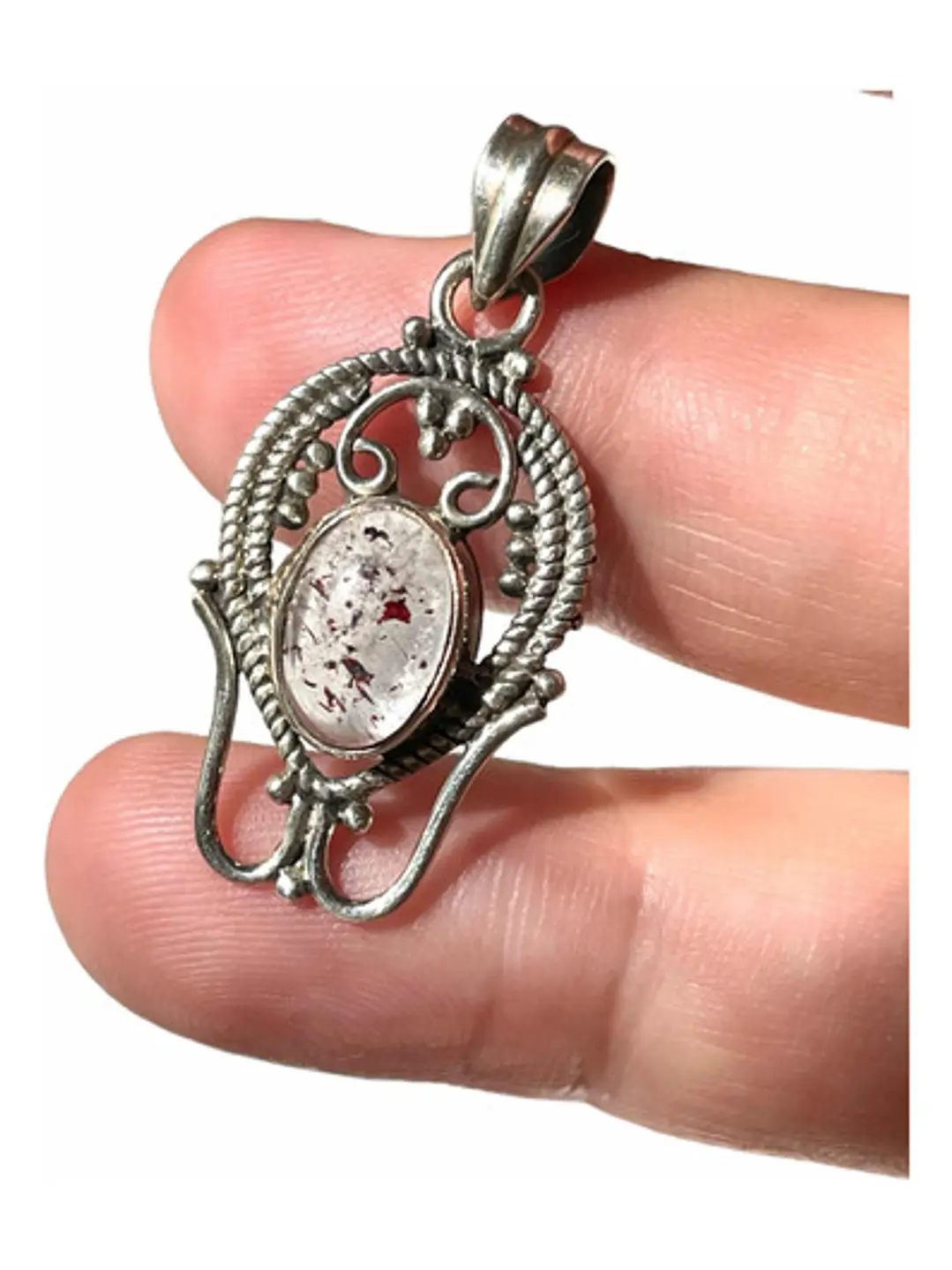 Colgante De Lepidocrocita En Cuarzo En Plata - Joyas Velardi