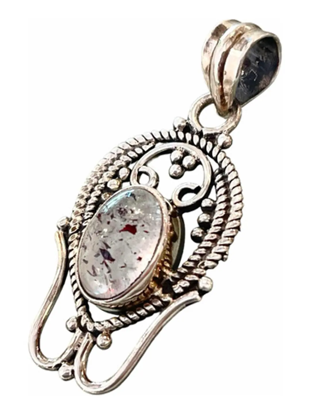 Colgante De Lepidocrocita En Cuarzo En Plata - Joyas Velardi