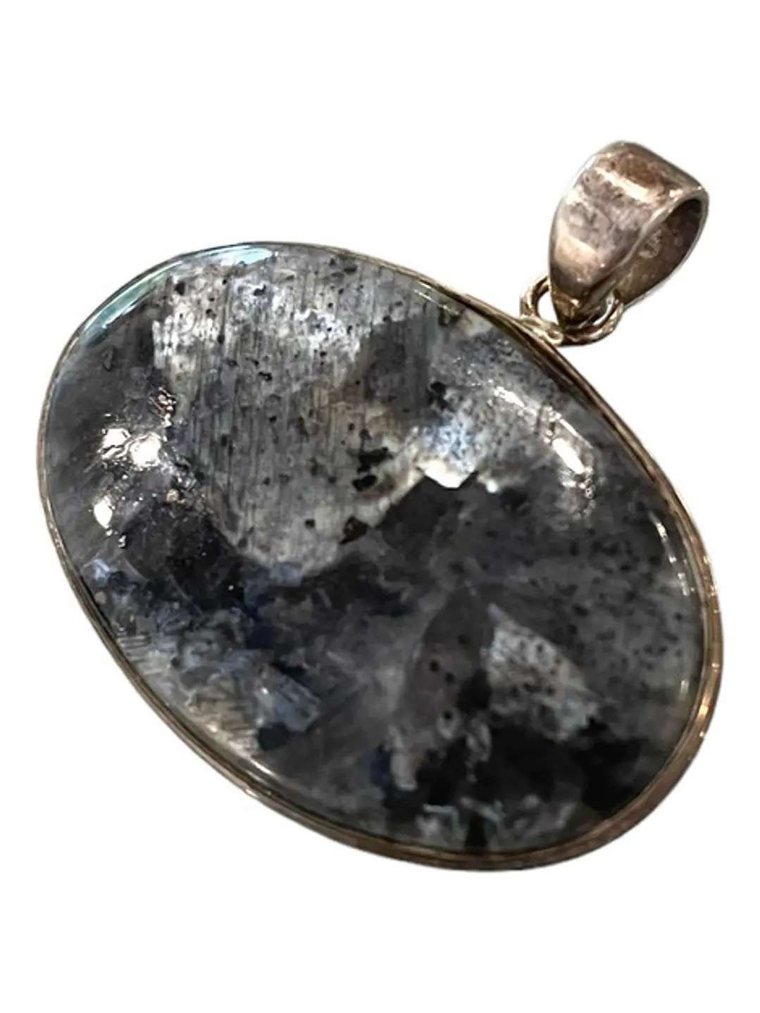 Colgante De Larvikita En Plata 925 - Joyas Velardi