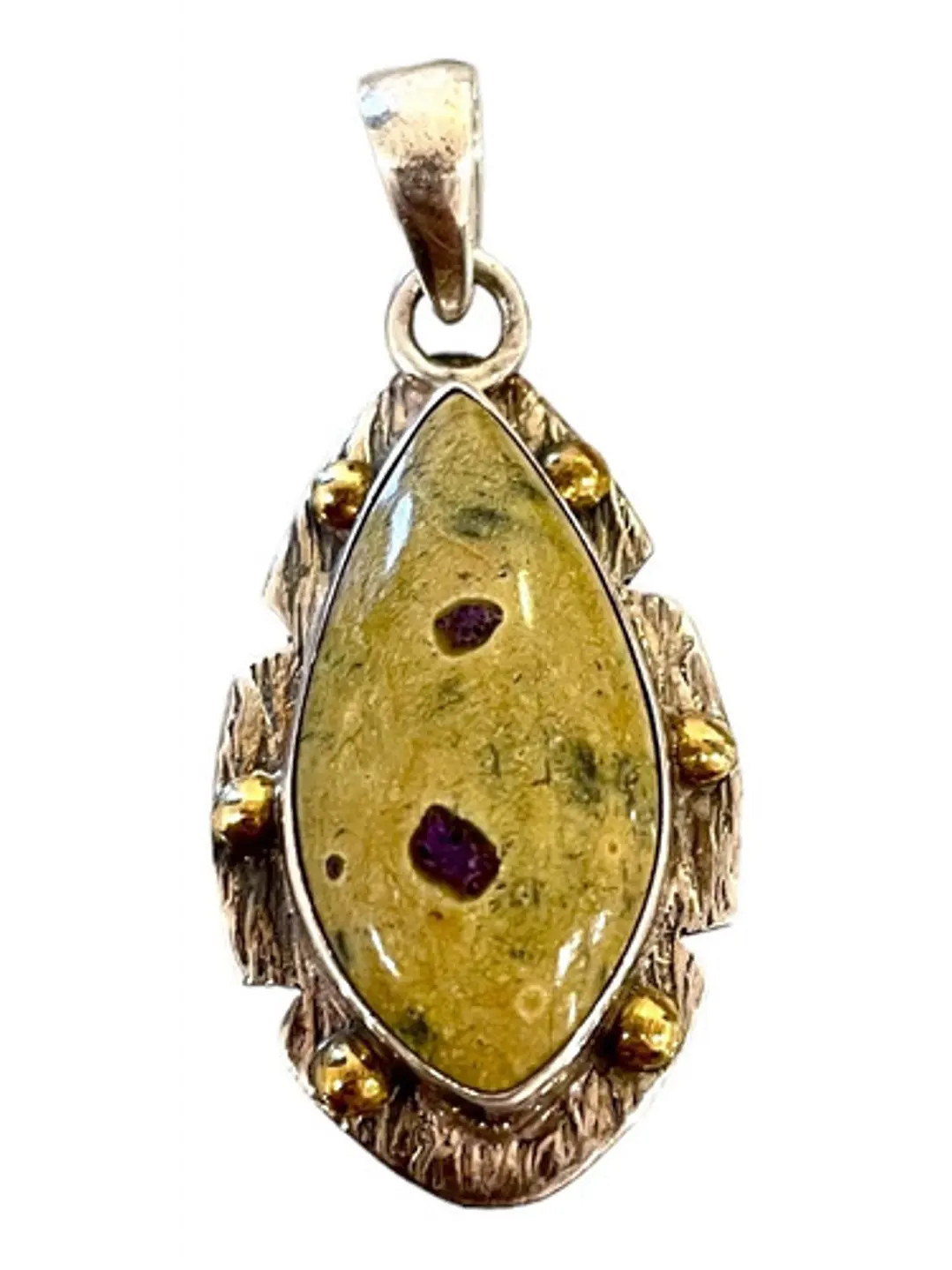 Colgante Stichita Plata Con Oro - Joyas Velardi