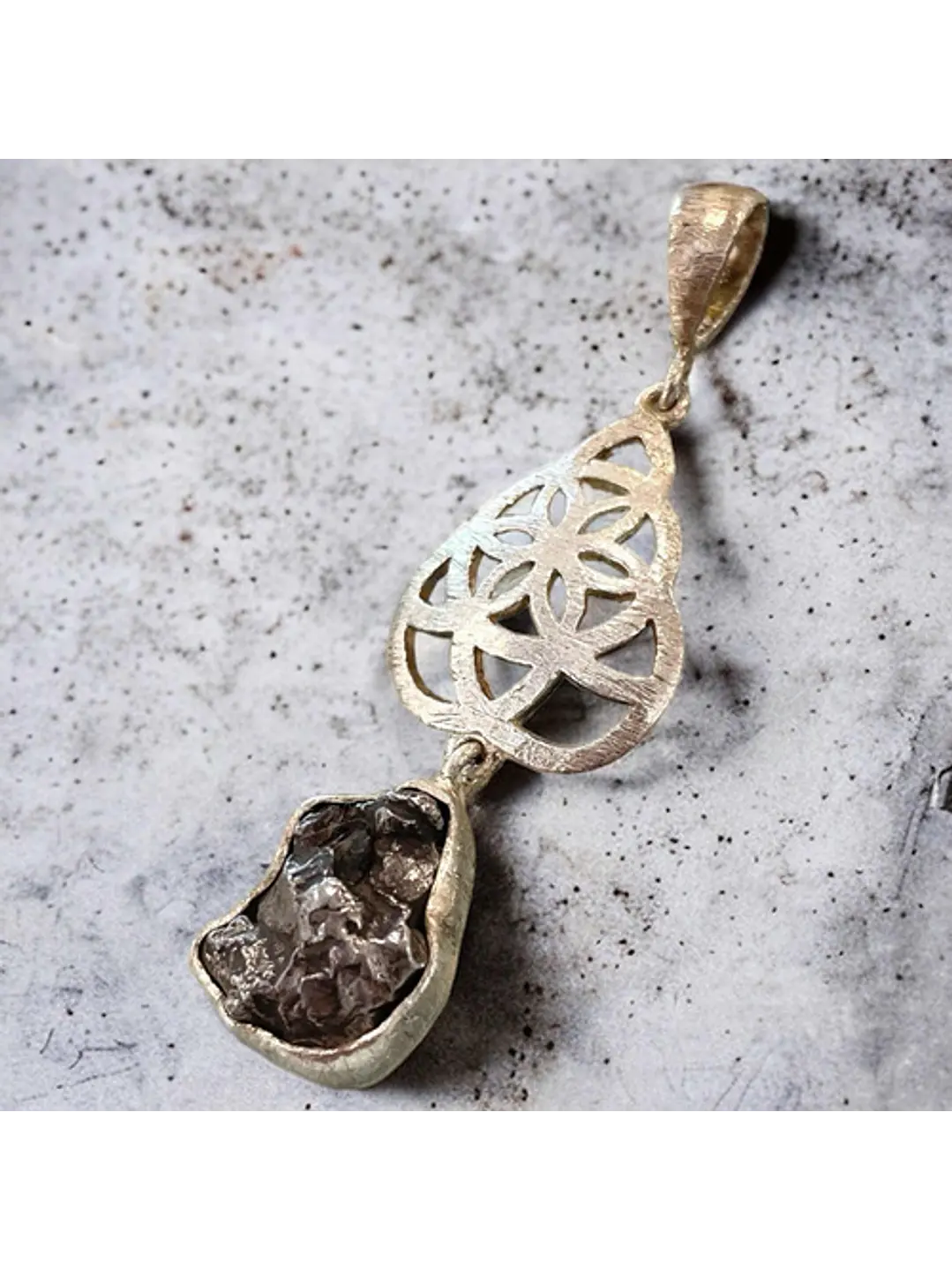 Colgante De meteorito Plata 925 - Joyas Velardi