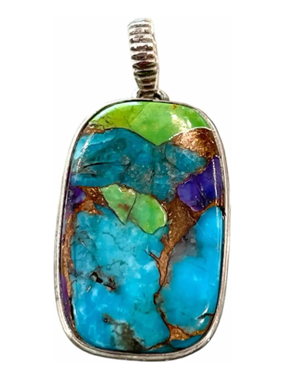 Colgante Turquesa De Arizona Plata 925 - Joyas Velardi