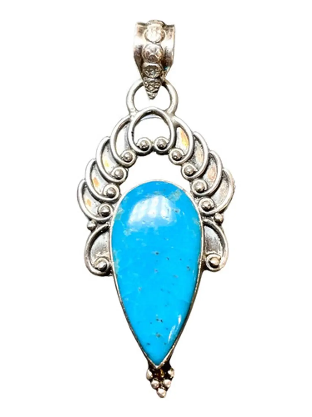 Colgante Turquesa De Arizona En Plata - Joyas Velardi