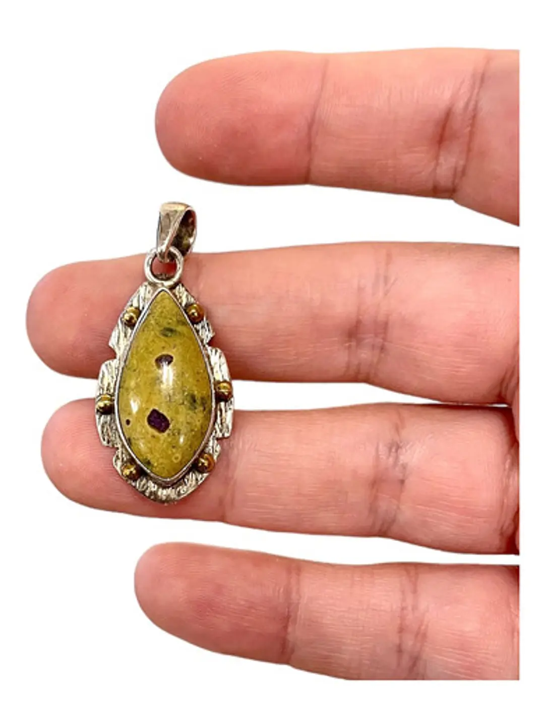 Colgante Stichita Plata Con Oro - Joyas Velardi