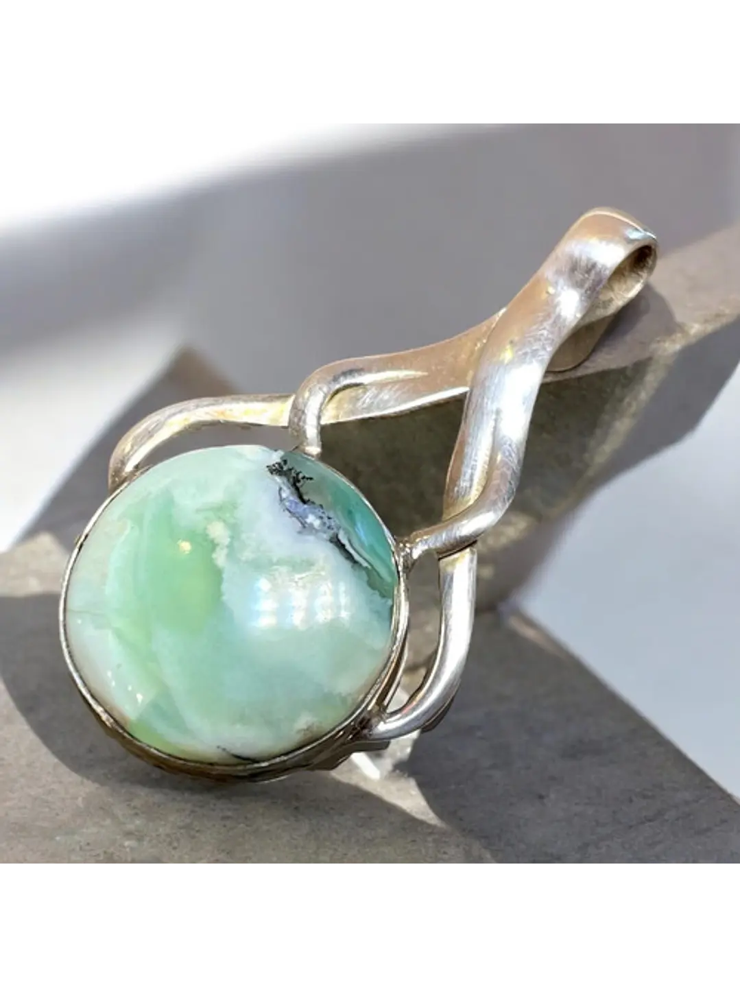 Colgante De Aquaprase De África En Plata - Joyas Velardi