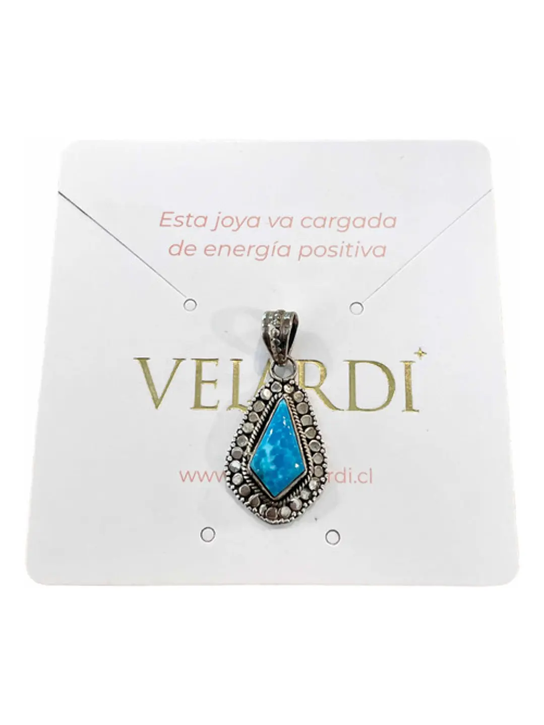 Colgante De Turquesa De Arizona Eeuu En Plata - Joyas Velardi