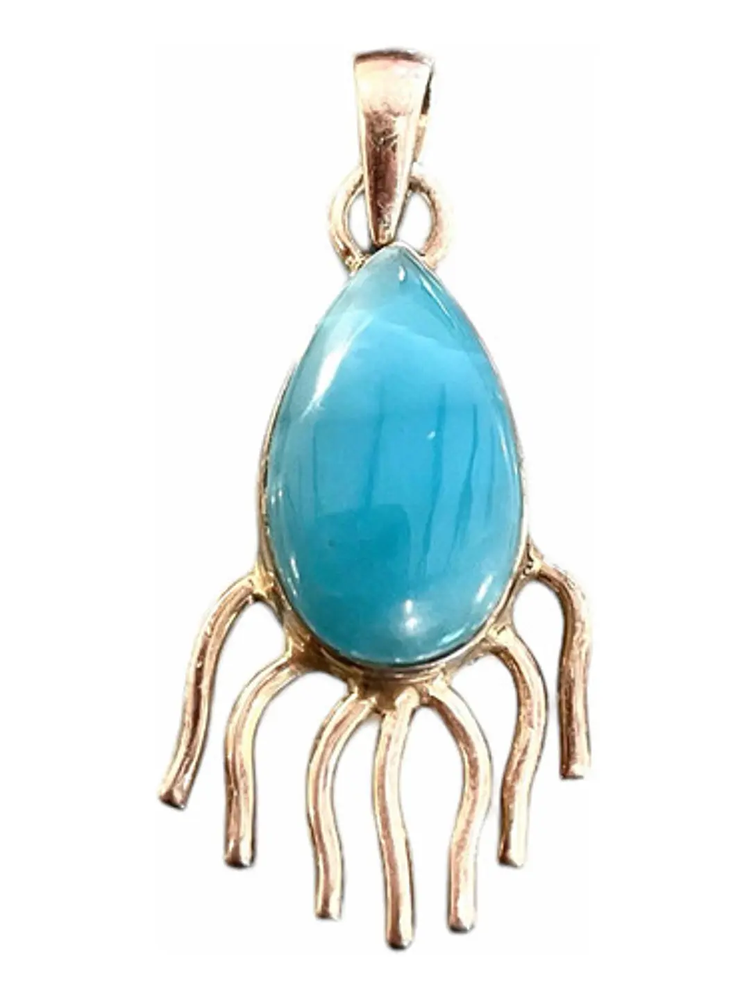 Colgante De Smithsonita Natural Plata 925 Sea - Joyas Velardi