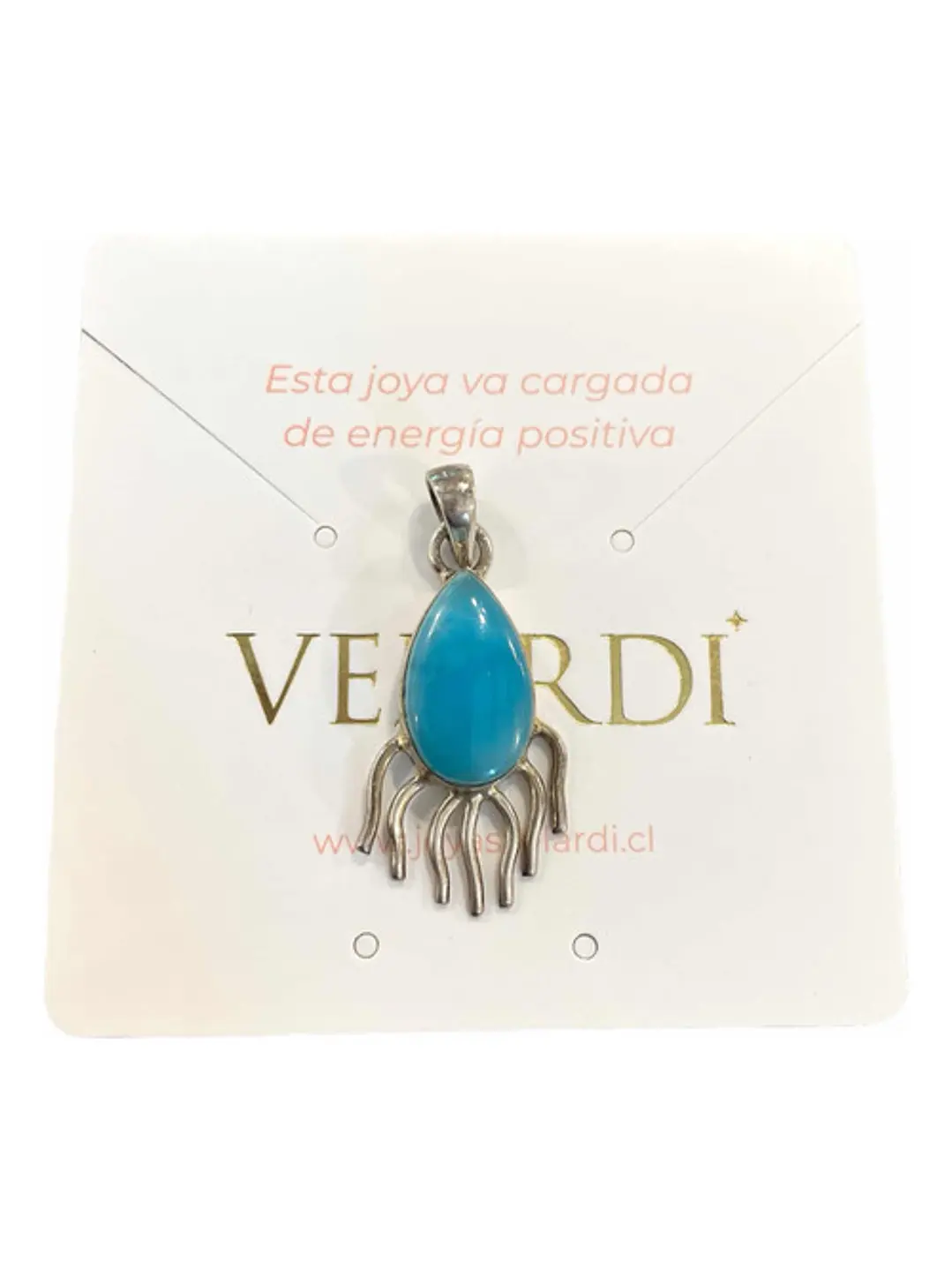 Colgante De Smithsonita Natural Plata 925 Sea - Joyas Velardi