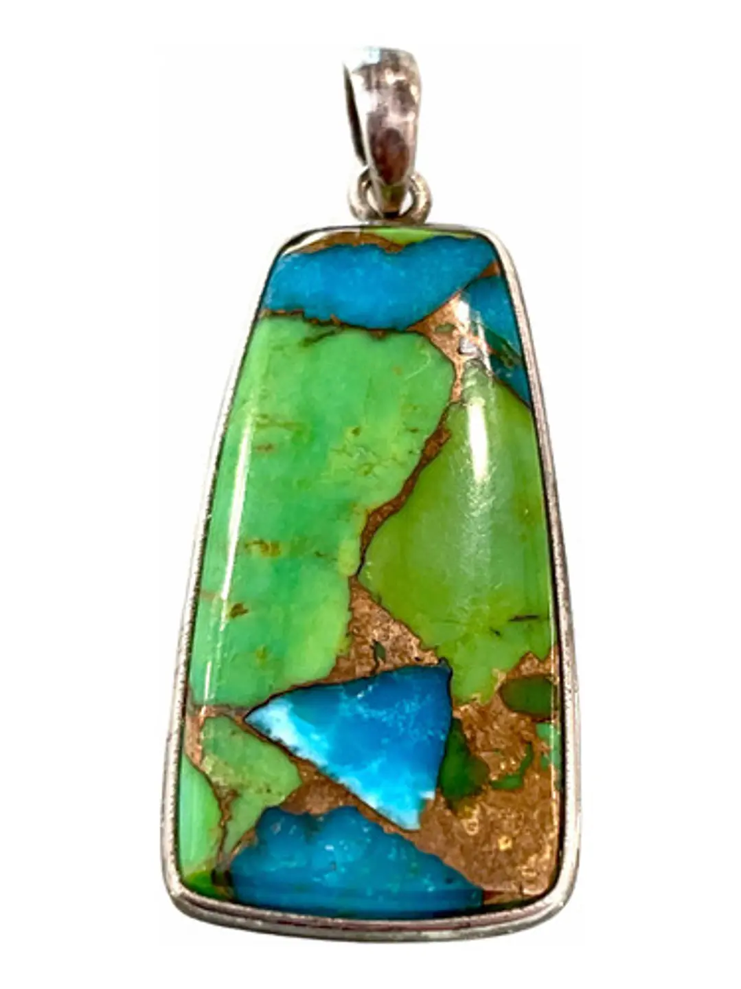 Colgante Turquesa Azul En Turquesa Verde De Arizona - Joyas Velardi