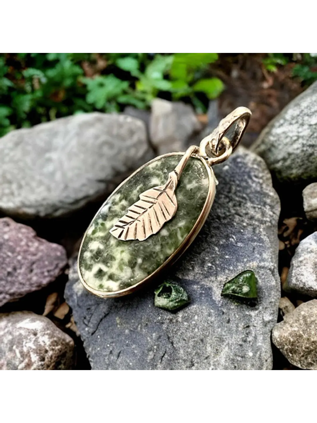 Colgante De Dioptasa En Plata - Joyas Velardi