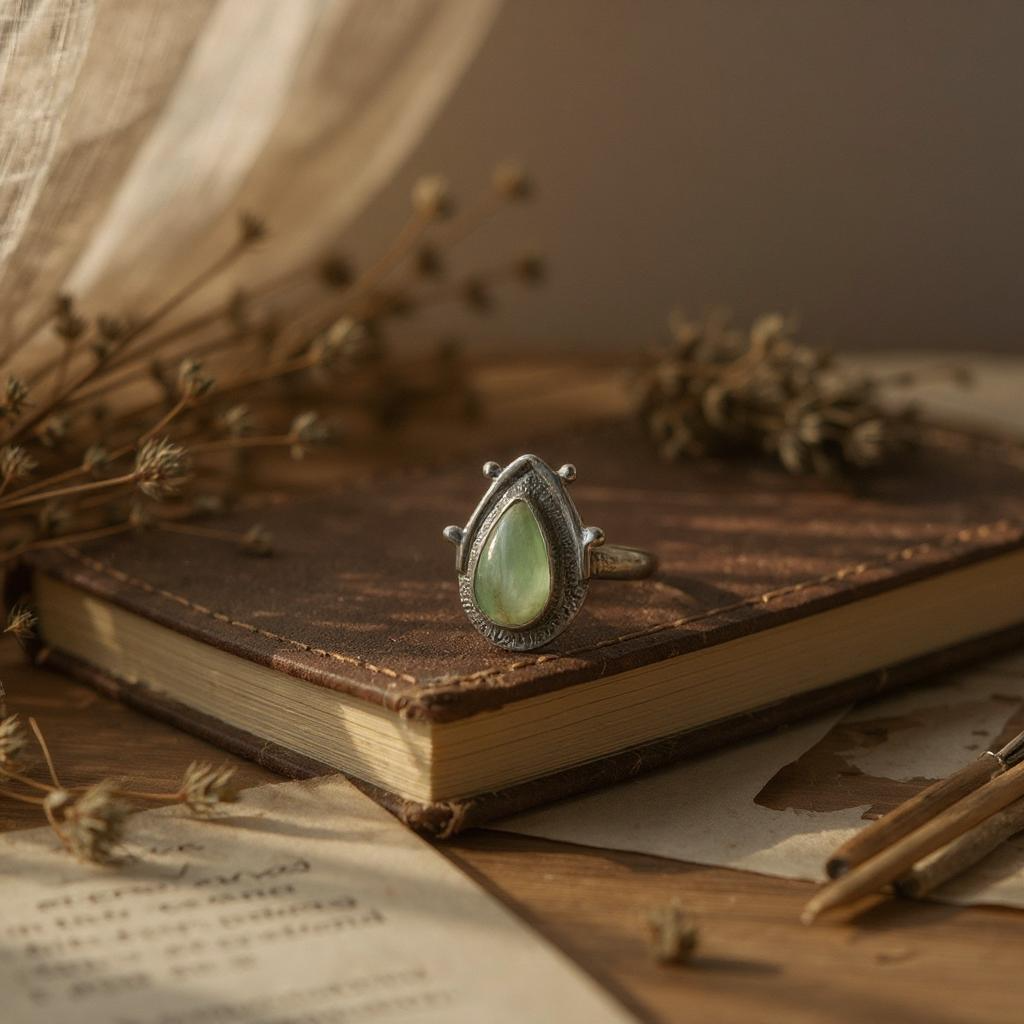 Anillo Sylvaë Variscita y Plata - Joyas Velardi