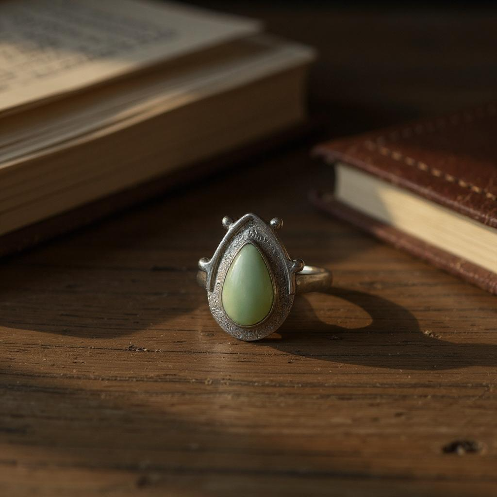 Anillo Sylvaë Variscita y Plata - Joyas Velardi