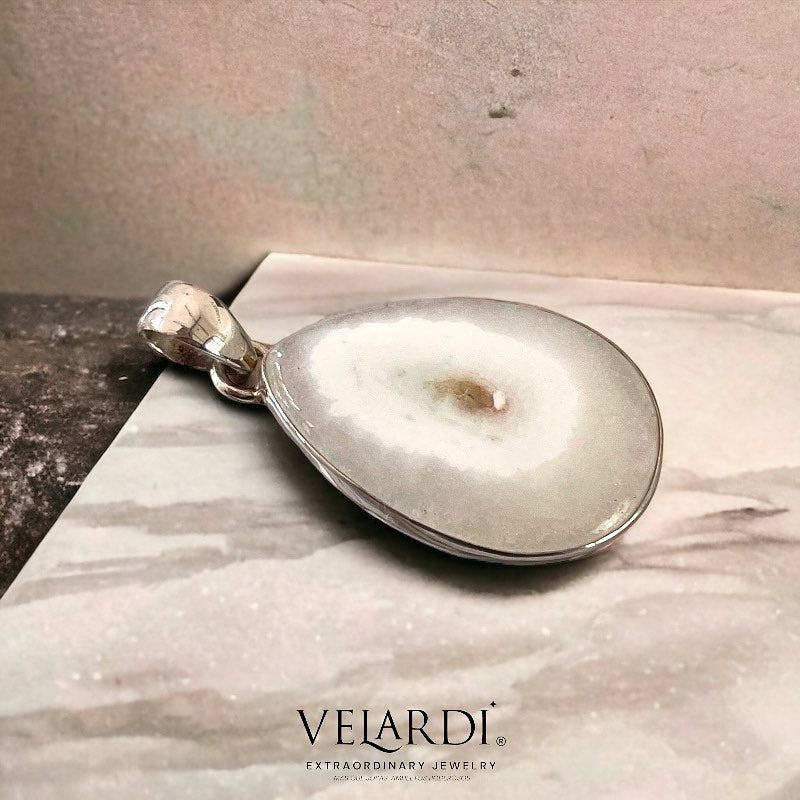 Colgante de Curazo Solar Gota Grande Plata 925 - Joyas Velardi