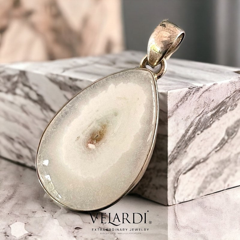 Colgante de Curazo Solar Gota Grande Plata 925 - Joyas Velardi