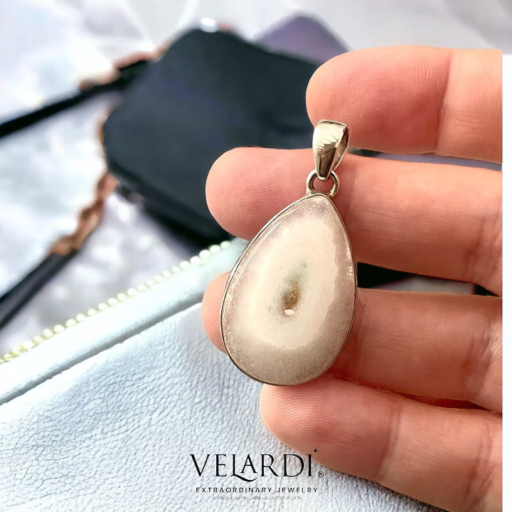 Colgante de Curazo Solar Gota Grande Plata 925 - Joyas Velardi