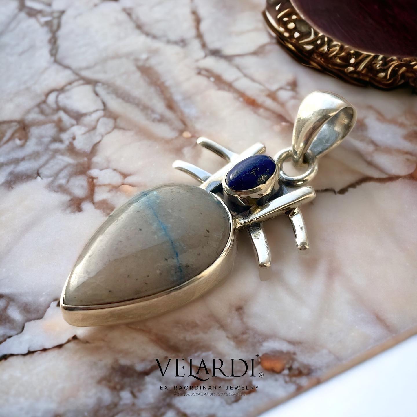 Colgante de Canvasita y Lapislazuli de Afganistan - Joyas Velardi
